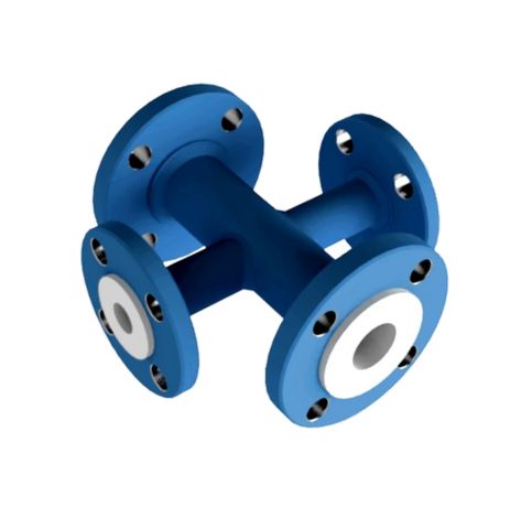 MS Lined Pipe Fittings Equal Cross in ahmedabad